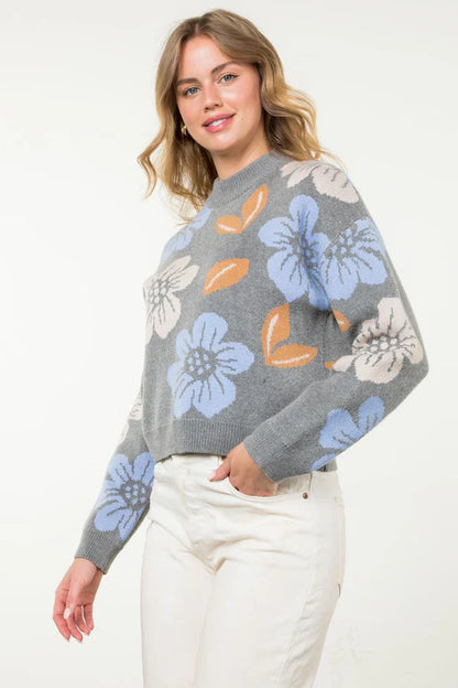 Flower Knit Sweater