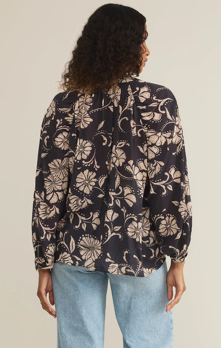 Wren Ari Floral Blouse - Parchment