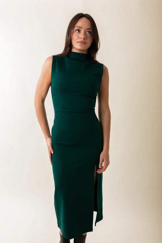 Tamara Midi Dress - Evergreen - BAY WINDOW
