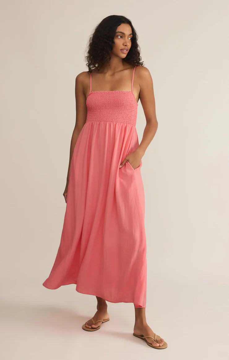 Beachside Midi Dress - Sunset Pink - BAY WINDOW
