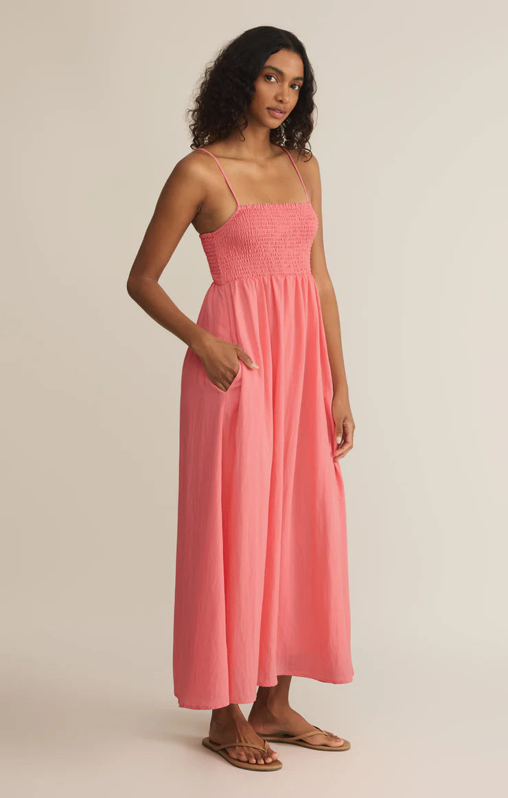 Beachside Midi Dress - Sunset Pink - BAY WINDOW