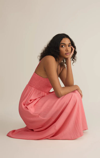 Beachside Midi Dress - Sunset Pink - BAY WINDOW