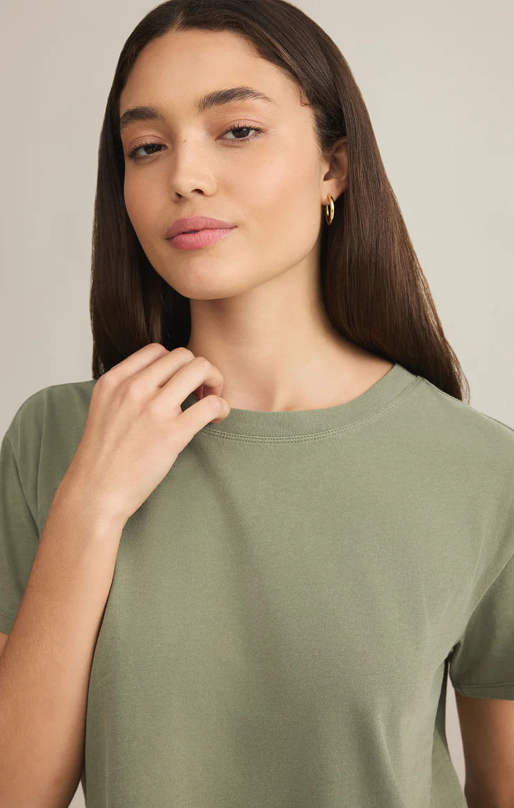 Go To Washed Tee - Avocado - BAY WINDOW