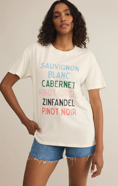 Vino Boyfriend Tee - Sea Salt - BAY WINDOW