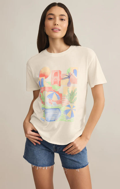 Fun & Sun Boyfriend Tee - Sea Salt - BAY WINDOW