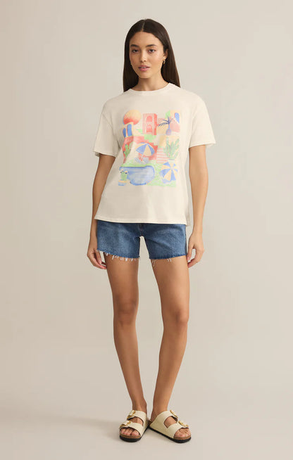 Fun & Sun Boyfriend Tee - Sea Salt - BAY WINDOW