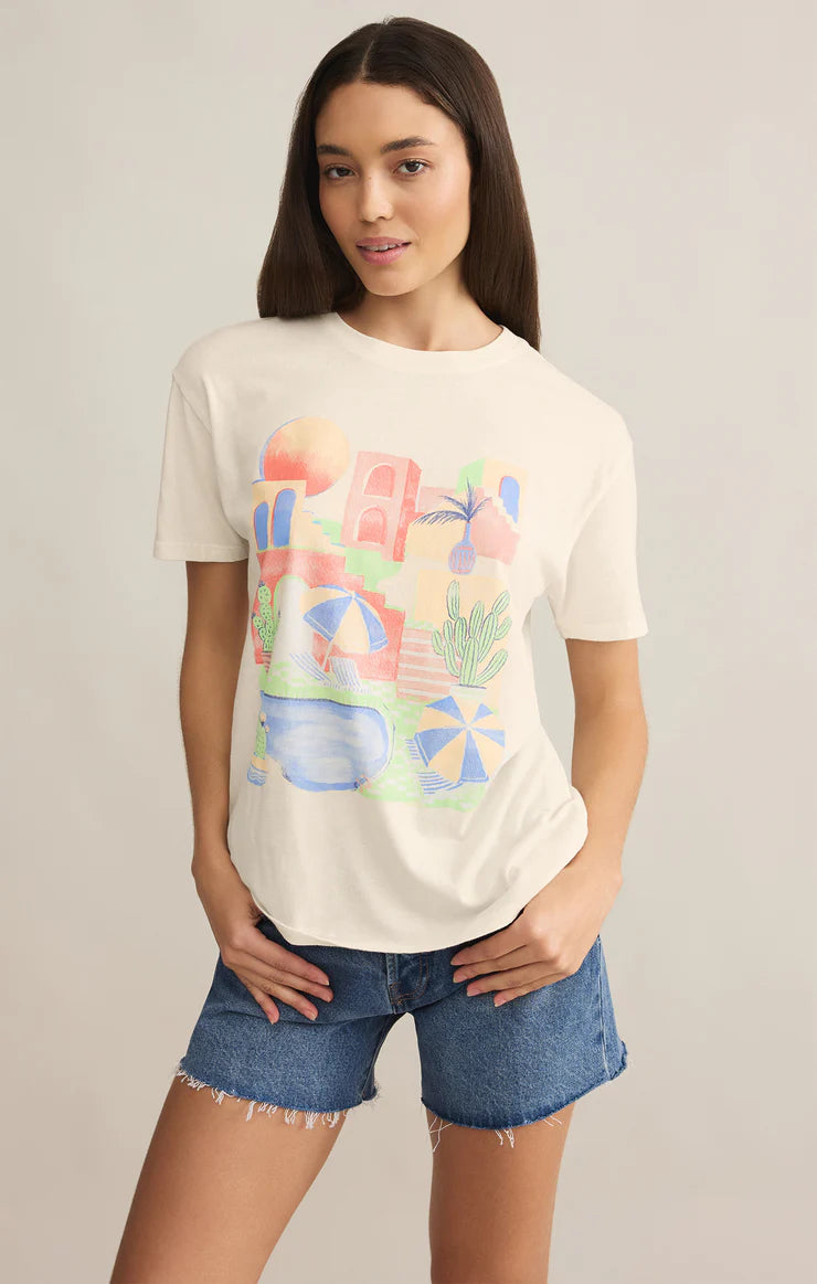 Fun & Sun Boyfriend Tee - Sea Salt - BAY WINDOW