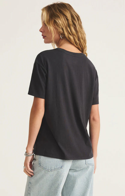 Slow Life Boyfriend Tee - Black Sand - BAY WINDOW