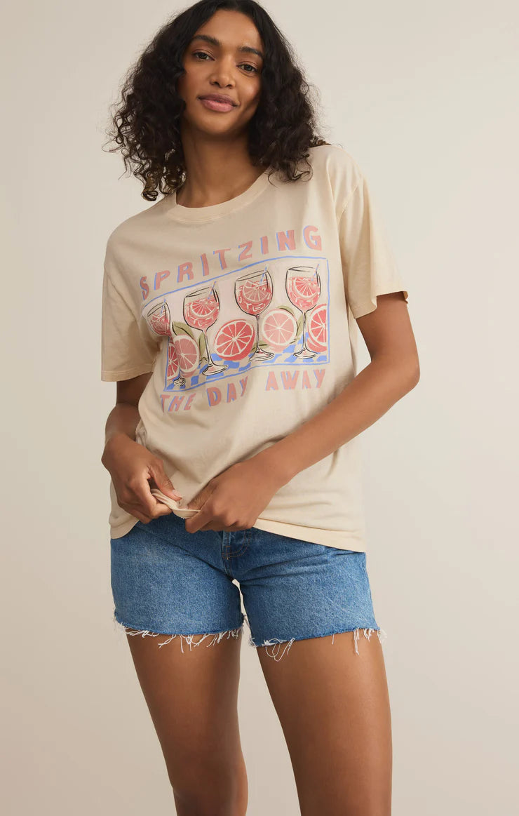 Spritz Boyfriend Tee - Sandshell - BAY WINDOW