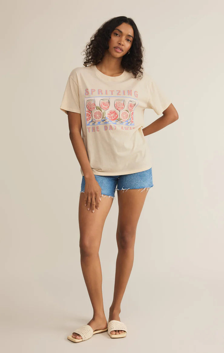 Spritz Boyfriend Tee - Sandshell - BAY WINDOW