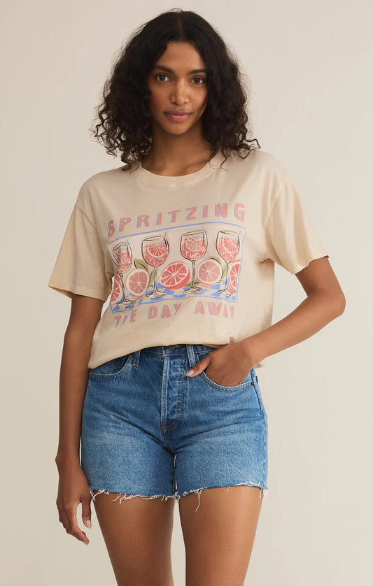 Spritz Boyfriend Tee - Sandshell - BAY WINDOW