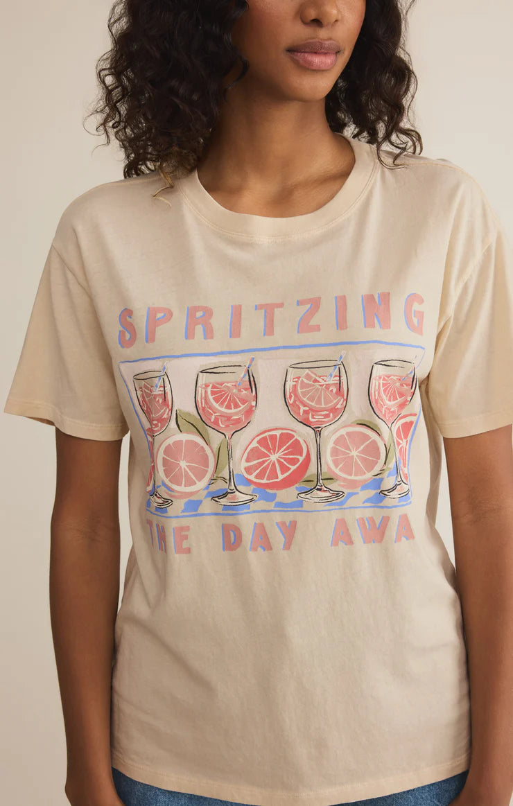 Spritz Boyfriend Tee - Sandshell - BAY WINDOW
