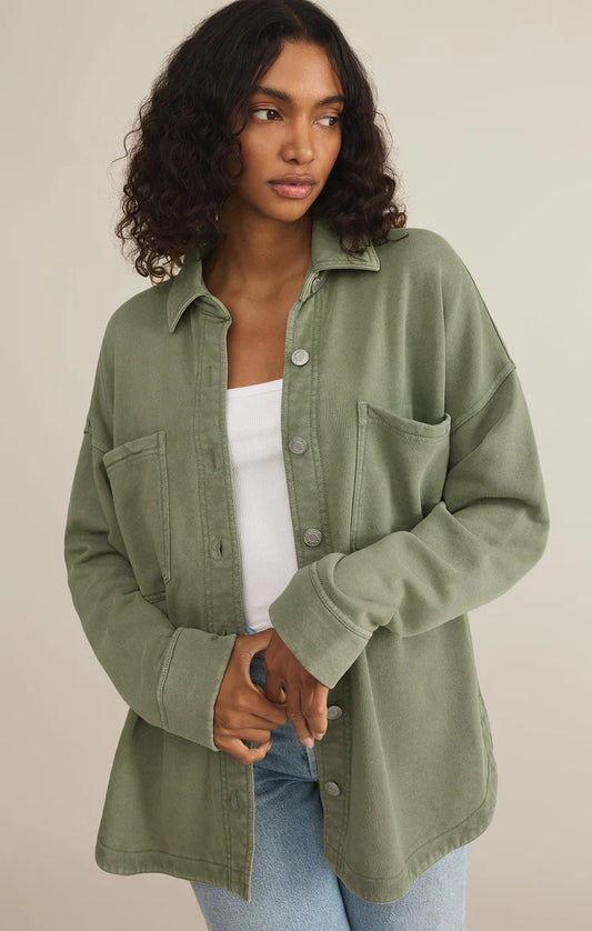 All Day Knit Jacket - Avocado - BAY WINDOW