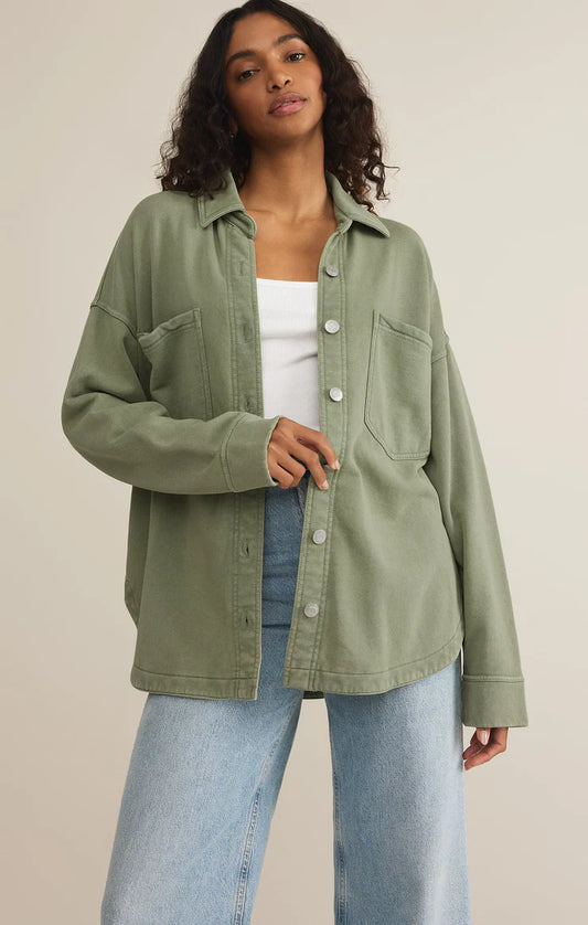 All Day Knit Jacket - Avocado - BAY WINDOW