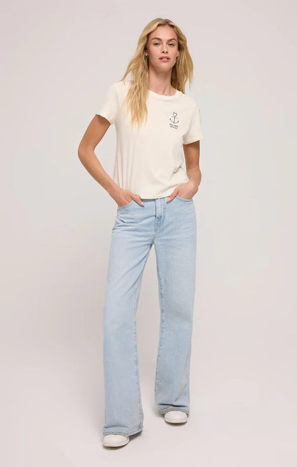 Anchor Tourist Tee - Sea Salt - BAY WINDOW